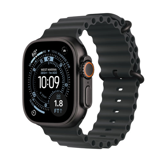 Resigilat: Apple Watch Ultra 3 GPS + Cellular 49mm Black Titanium Case with Black Ocean Band