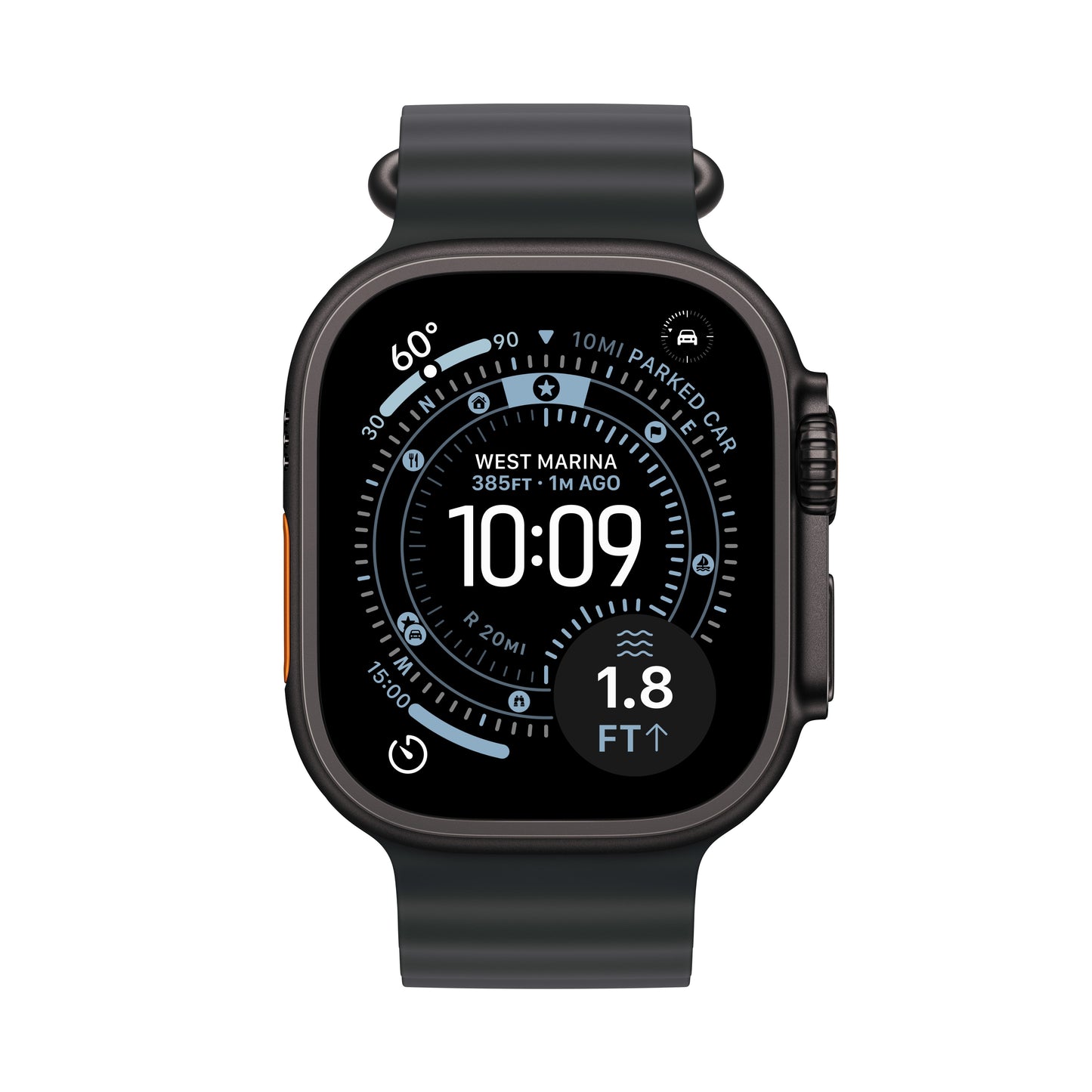 Apple Watch Ultra 3 GPS + Cellular 49mm Black Titanium Case with Black Ocean Band
