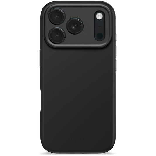 Husa de protectie DECODED Antimicrobian pentru iPhone 17 Pro, Silicon, Phantom Black