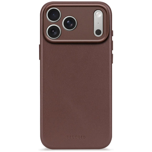 Husa de protectie DECODED pentru iPhone 17 Pro, Piele, Maro