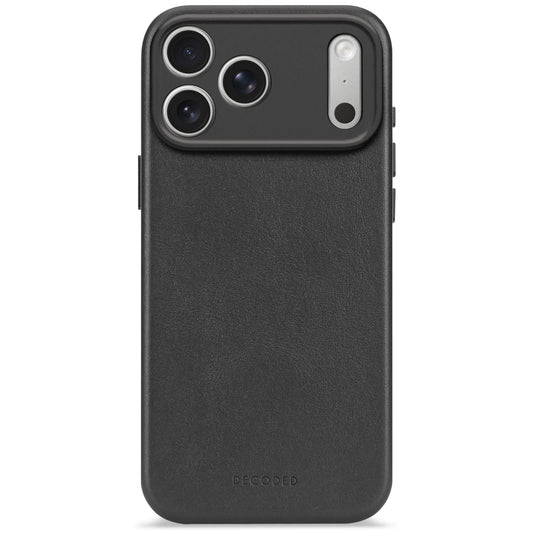 Husa de protectie DECODED pentru iPhone 17 Pro Max, Piele, Negru