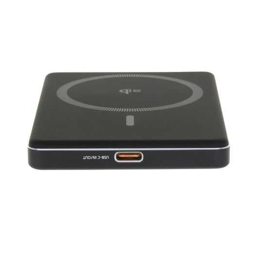 Baterie externa DVICED ultrasubtire, 5.000 mAh, Qi2, MagSafe, Negru