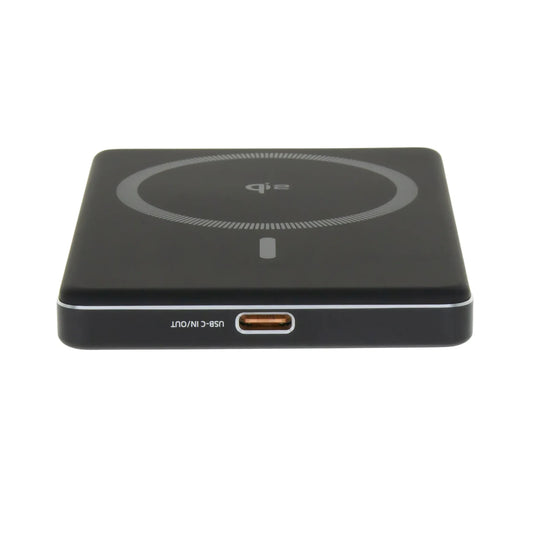 Baterie externa DVICED ultrasubtire, 5.000 mAh, Qi2, MagSafe, Negru