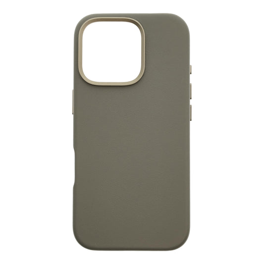 Husa de protectie DVICED pentru iPhone 16 Pro Max, Piele, Gri