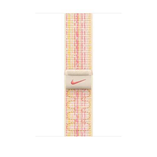 Curea Apple pentru Apple Watch 45mm Starlight/Pink Nike Sport Loop - iSTYLE RO