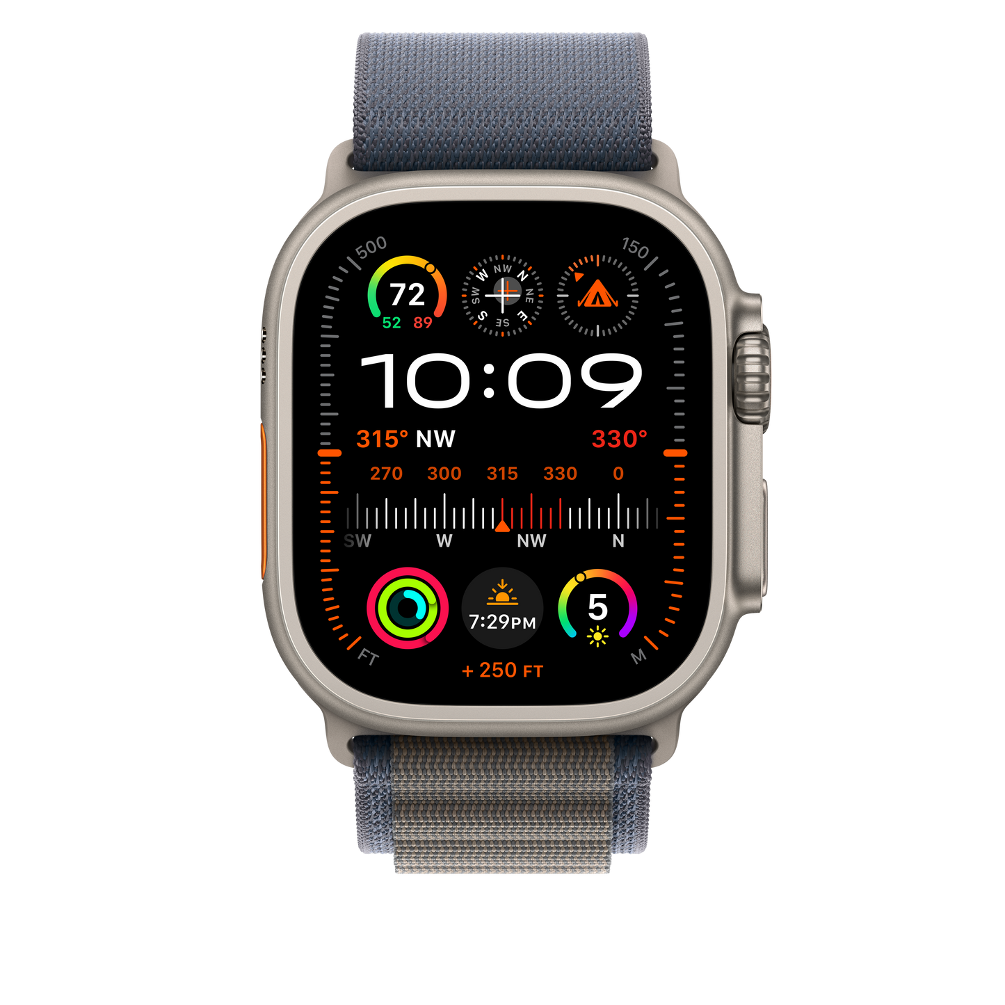 Curea Apple pentru Apple Watch Ultra 49mm Blue Alpine Loop - Small - iSTYLE RO
