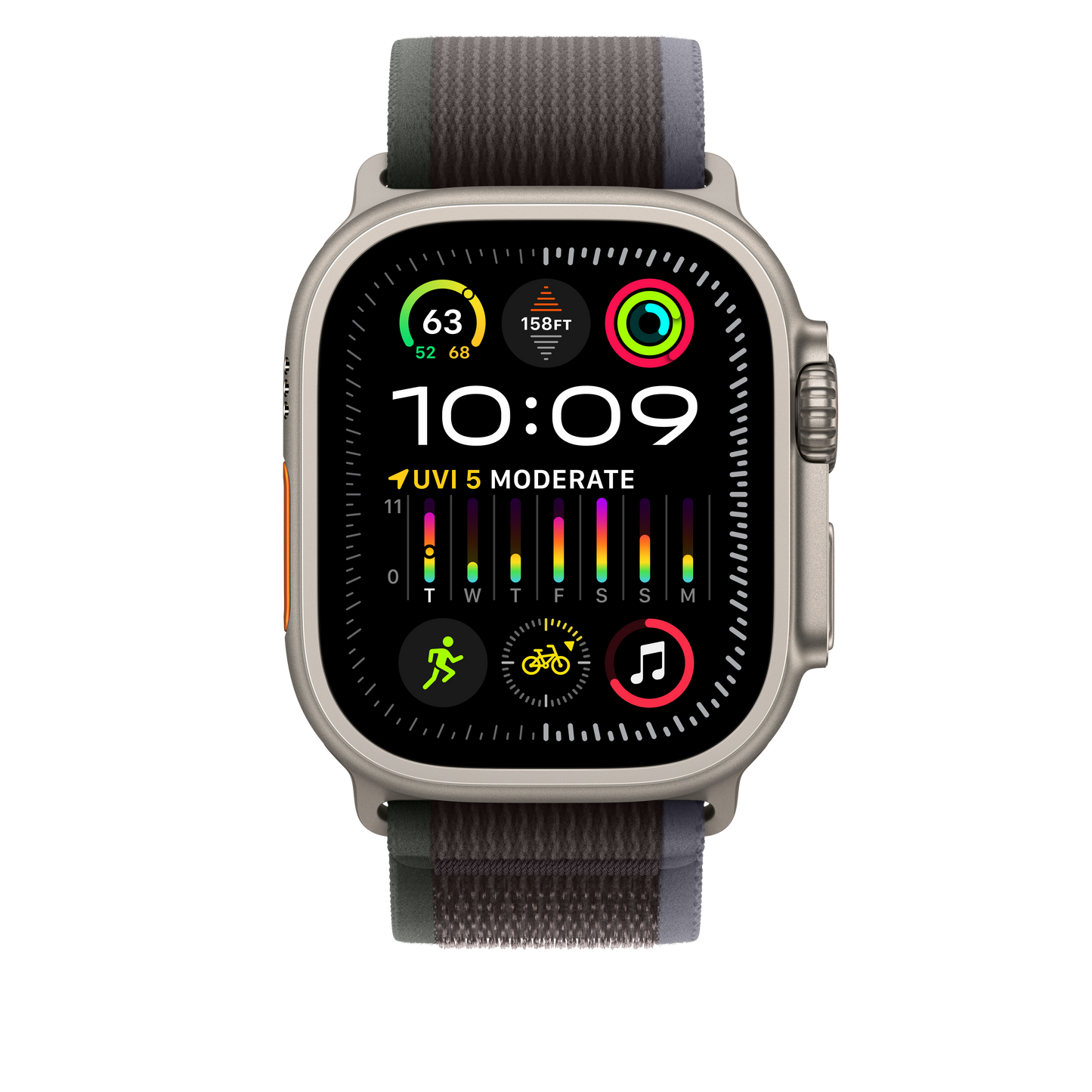 Curea Apple pentru Apple Watch Ultra 49mm Blue/Black Trail Loop - S/M - iSTYLE RO