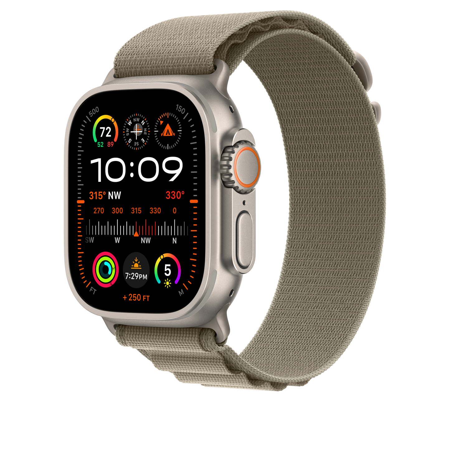 Curea Apple pentru Apple Watch Ultra 49mm Olive Alpine Loop - Large - iSTYLE RO