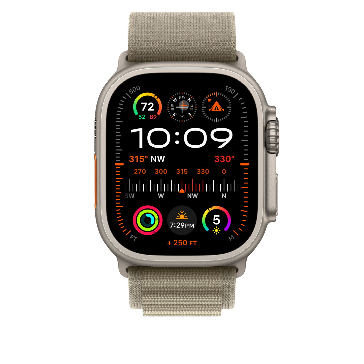 Curea Apple pentru Apple Watch Ultra 49mm Olive Alpine Loop - Medium - iSTYLE RO