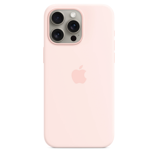Husa de protectie Apple cu MagSafe pentru iPhone 15 Pro Max, Silicon, Light Pink - iSTYLE RO