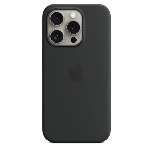 Husa de protectie Apple cu MagSafe pentru iPhone 15 Pro, Silicon, Negru - iSTYLE RO
