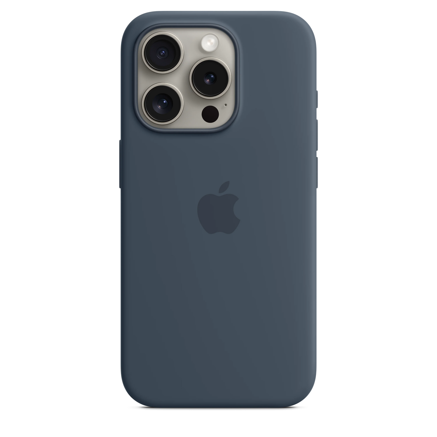 Husa de protectie Apple cu MagSafe pentru iPhone 15 Pro, Silicon, Storm Blue - iSTYLE RO