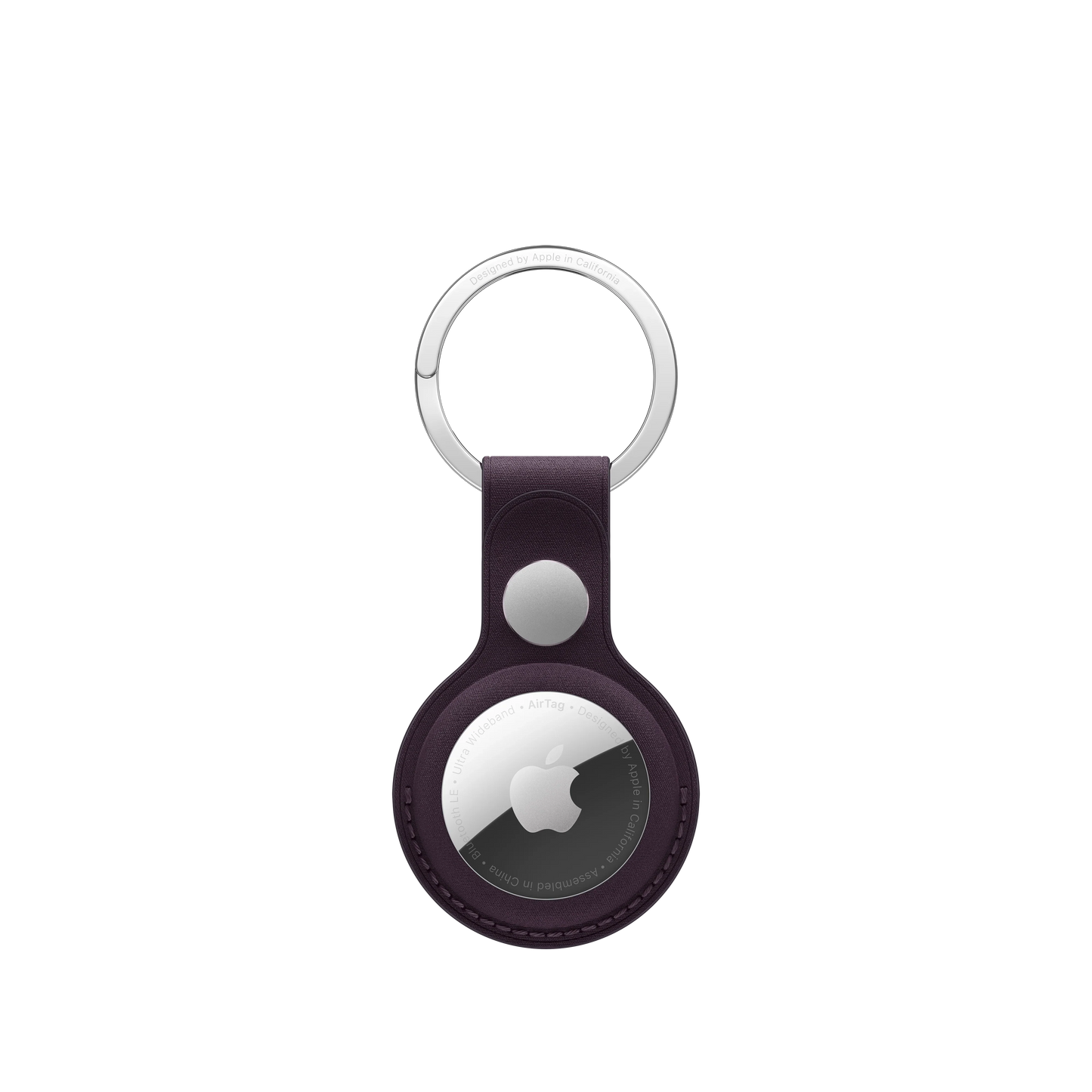 Breloc AirTag FineWoven Key Ring - Blackberry - iSTYLE RO