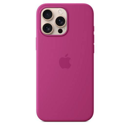 Husa de protectie Apple cu MagSafe pentru iPhone 16 Pro Max, Silicon, Fuchsia (Seasonal) - iSTYLE RO