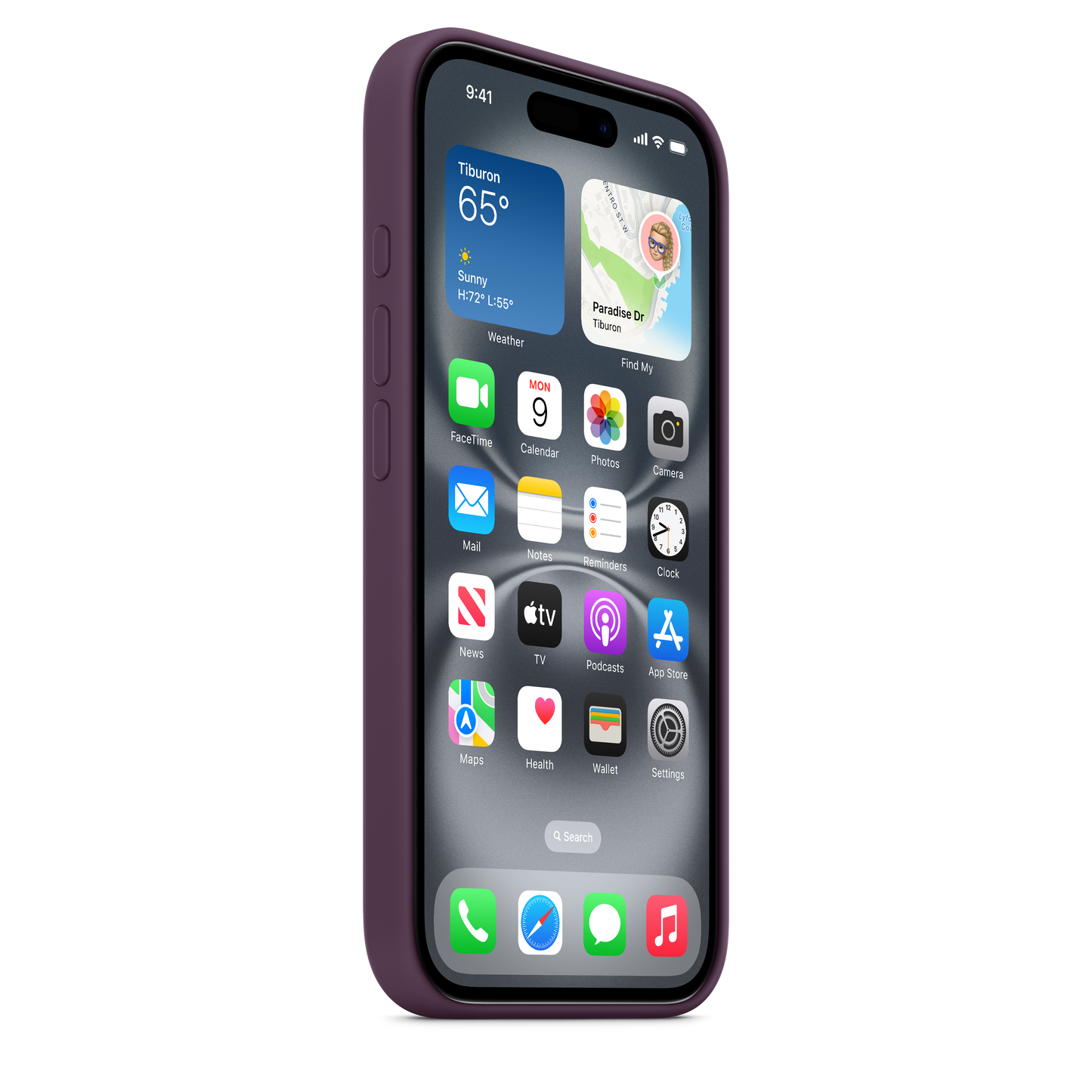Husa de protectie Apple cu MagSafe pentru iPhone 16, Silicon, Plum - iSTYLE RO