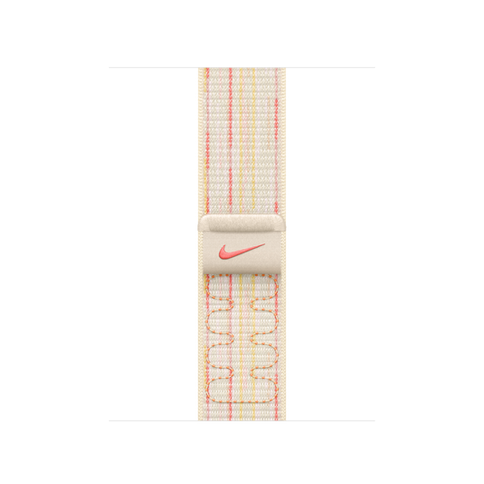 Curea Apple pentru Apple Watch 40mm Nike Sport Loop, Starlight/Pink Nike Sport Loop - iSTYLE RO