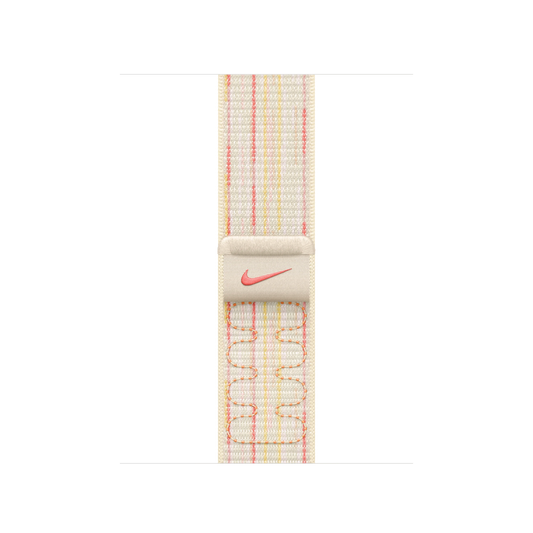 Curea Apple pentru Apple Watch 40mm Nike Sport Loop, Starlight/Pink Nike Sport Loop - iSTYLE RO