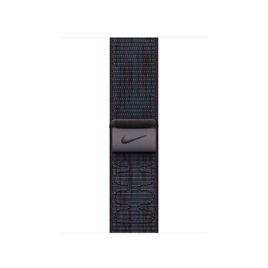 Curea Apple pentru Apple Watch 42mm Nike Sport Loop, Black/Blue Nike Sport Loop - iSTYLE RO
