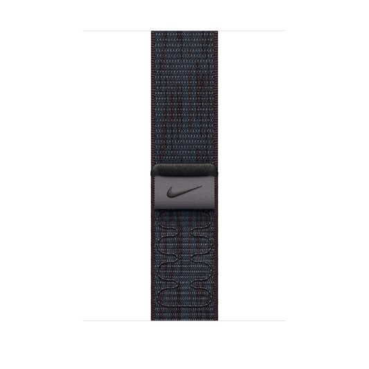 Curea Apple pentru Apple Watch 46mm Nike Sport Loop, Black/Blue Nike Sport Loop - iSTYLE RO