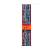 Curea Apple pentru Apple Watch 46mm Nike Sport Loop, Blue/Red Nike Sport Loop - iSTYLE RO