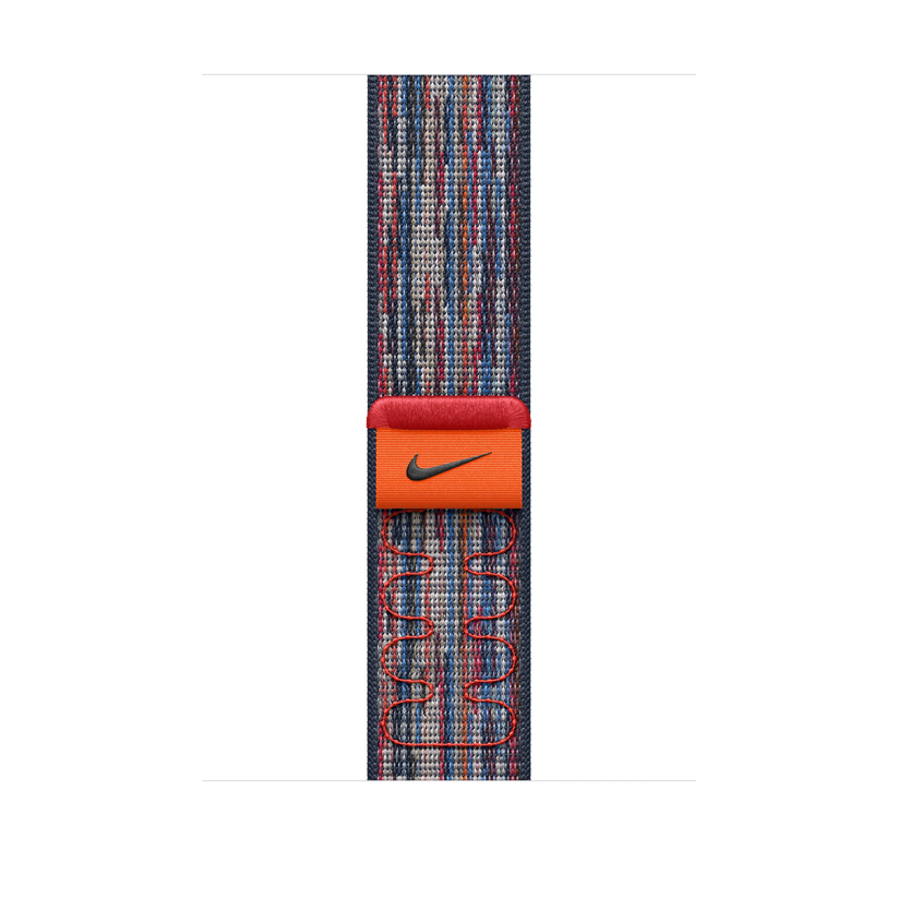 Curea Apple pentru Apple Watch 46mm Nike Sport Loop, Blue/Red Nike Sport Loop - iSTYLE RO