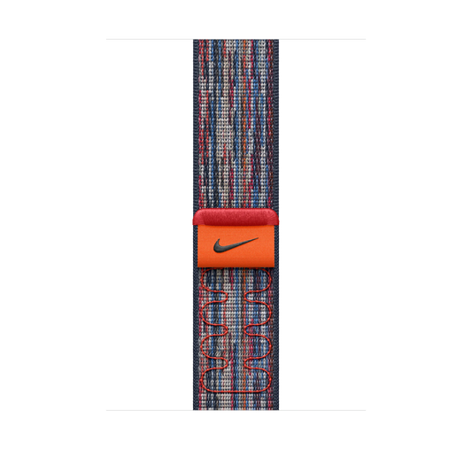 Curea Apple pentru Apple Watch 46mm Nike Sport Loop, Blue/Red Nike Sport Loop - iSTYLE RO