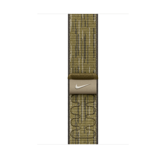 Curea Apple pentru Apple Watch 46mm Nike Sport Loop, Green/Grey Nike Sport Loop - iSTYLE RO