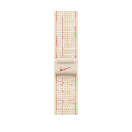Curea Apple pentru Apple Watch 46mm Nike Sport Loop, Starlight/Pink Nike Sport Loop - iSTYLE RO
