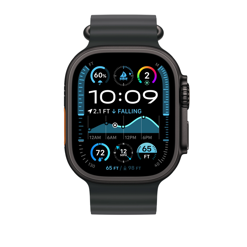 Extensie curea Apple pentru Apple Watch 49mm Black Ocean Band Extension - Black Titanium Finish - iSTYLE RO