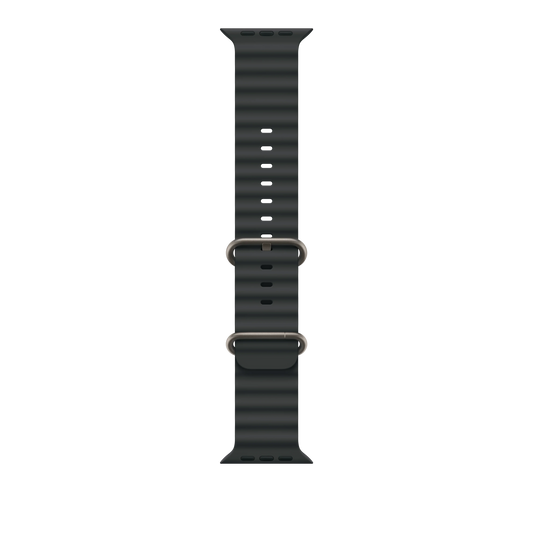 Curea Apple pentru Apple Watch 49mm Black Ocean Band, Natural Titanium Finish - iSTYLE RO