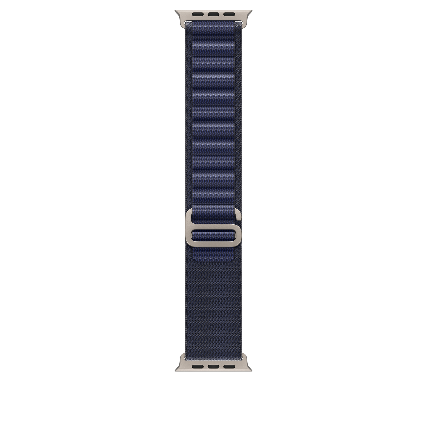 Curea Apple pentru Apple Watch 49mm Navy Alpine Loop, Large, Natural Titanium Finish - iSTYLE RO