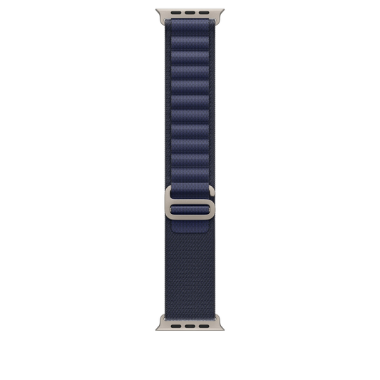 Curea Apple pentru Apple Watch 49mm Navy Alpine Loop, Small, Natural Titanium Finish - iSTYLE RO