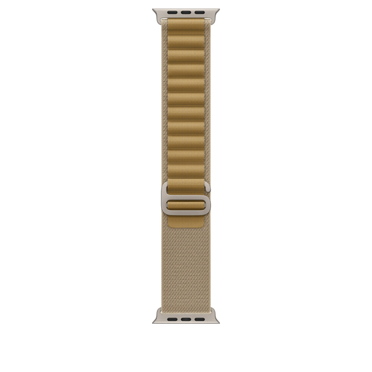 Curea Apple pentru Apple Watch 49mm Tan Alpine Loop, Large, Natural Titanium Finish - iSTYLE RO