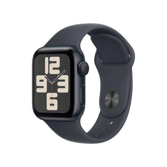 Apple Watch SE GPS, 40mm Midnight Aluminium Case, Midnight Sport Band - S/M - iSTYLE RO