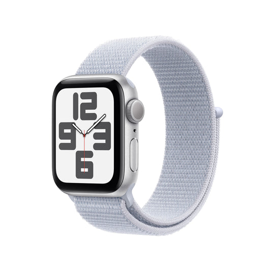 Apple Watch SE GPS, 40mm Silver Aluminium Case, Blue Cloud Sport Loop - iSTYLE RO