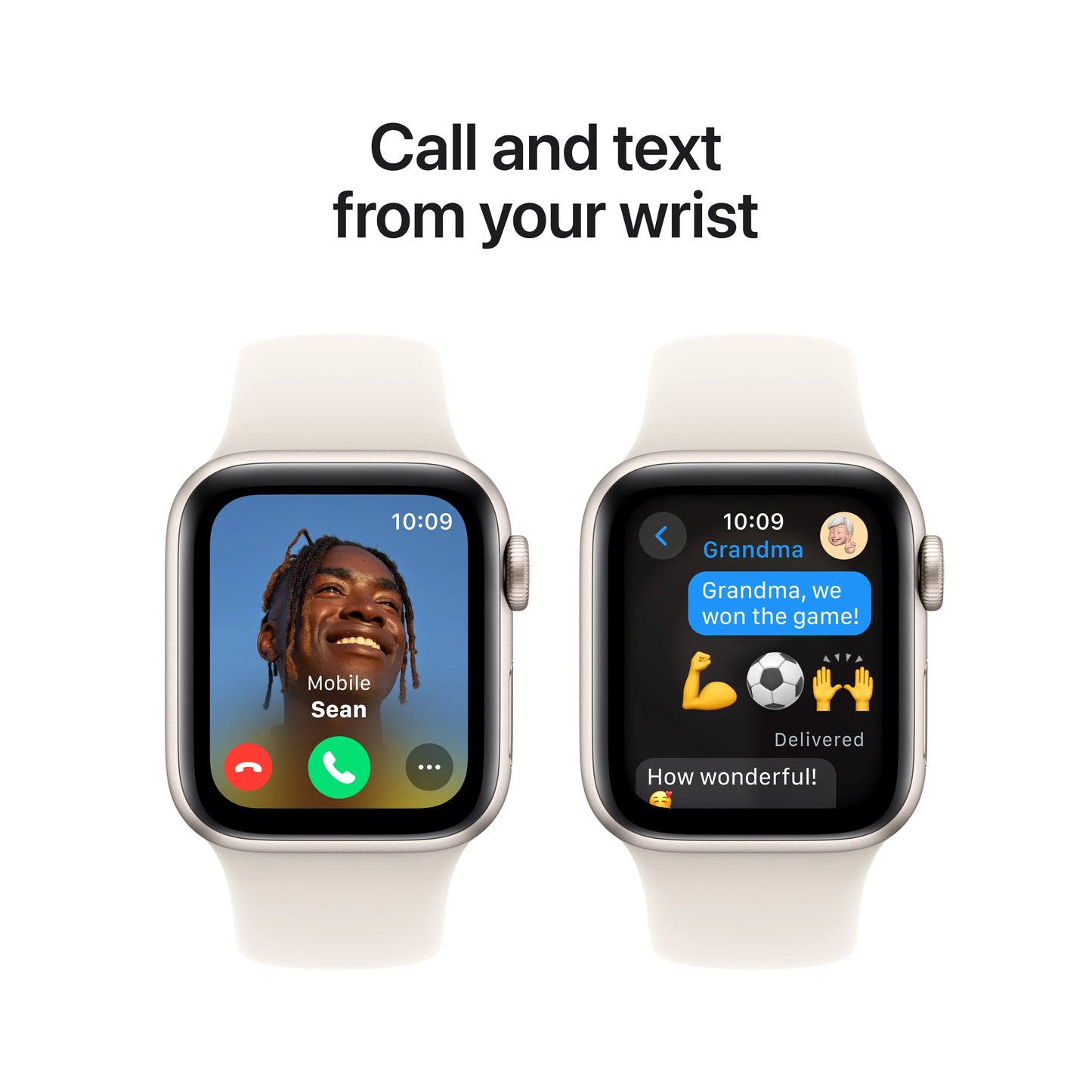 Apple Watch SE GPS, 40mm Starlight Aluminium Case, Starlight Sport Band - M/L - iSTYLE RO