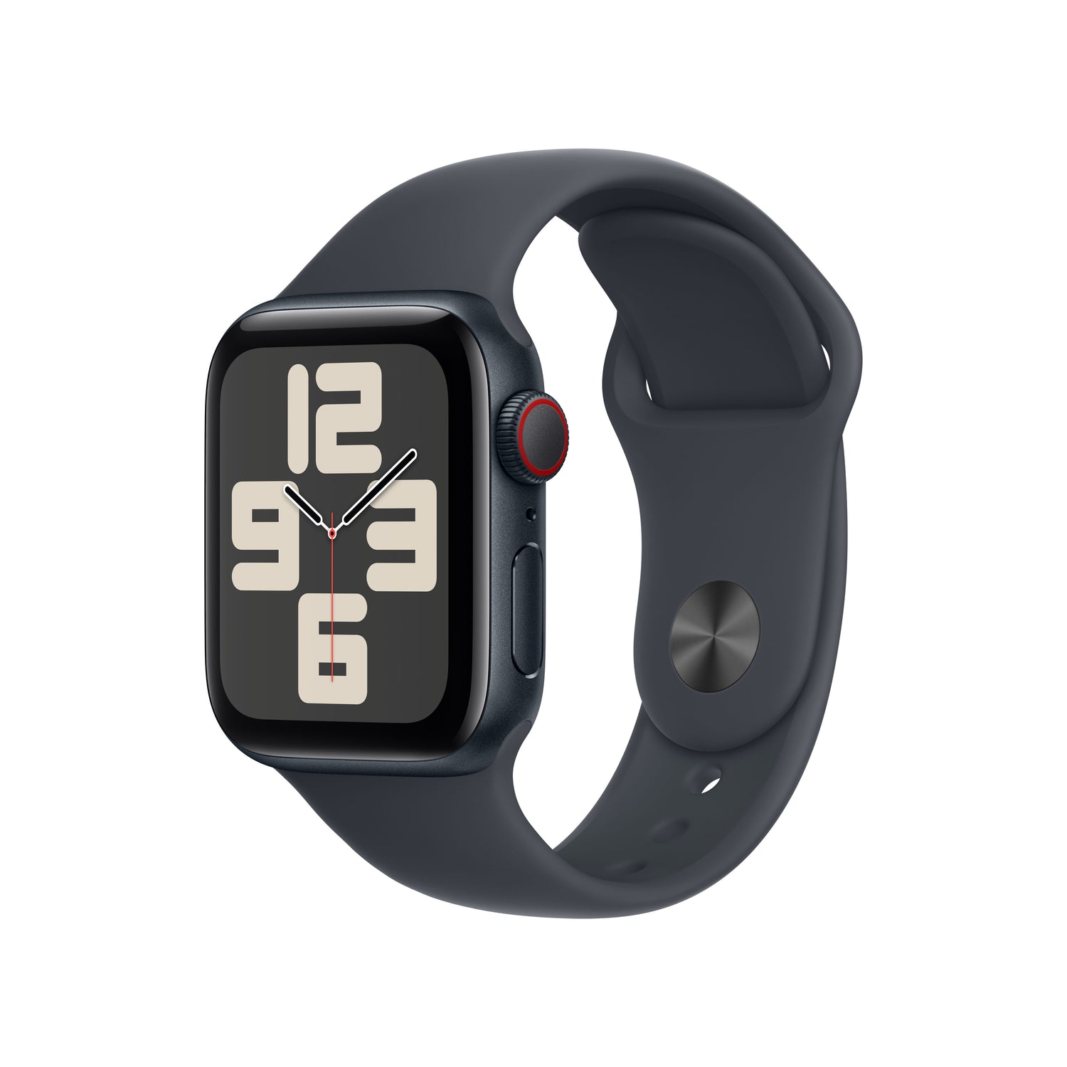 Apple Watch SE GPS + Cellular, 40mm Midnight Aluminium Case, Midnight Sport Band - M/L - iSTYLE RO