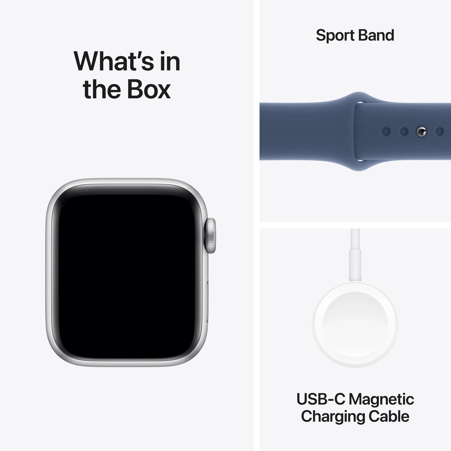 Apple Watch SE GPS + Cellular, 40mm Silver Aluminium Case, Denim Sport Band - S/M - iSTYLE RO
