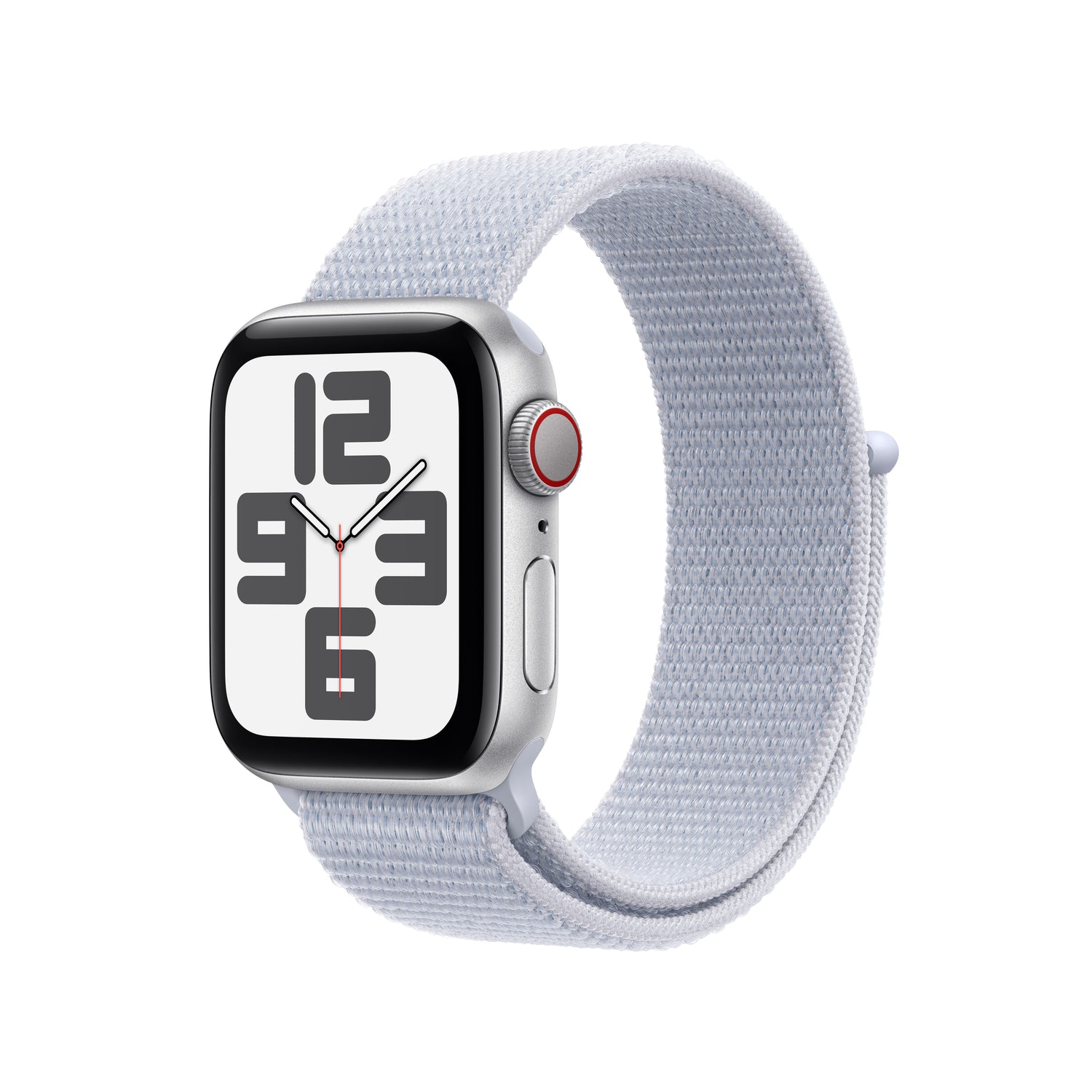 Apple Watch SE GPS + Cellular, 40mm Silver Aluminium Case, Blue Cloud Sport Loop - iSTYLE RO