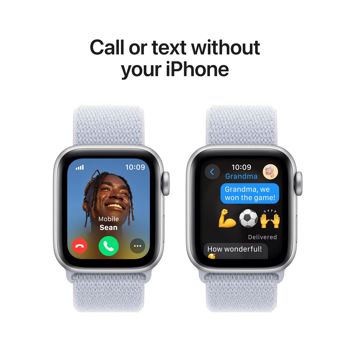 Apple Watch SE GPS + Cellular, 40mm Silver Aluminium Case, Blue Cloud Sport Loop - iSTYLE RO