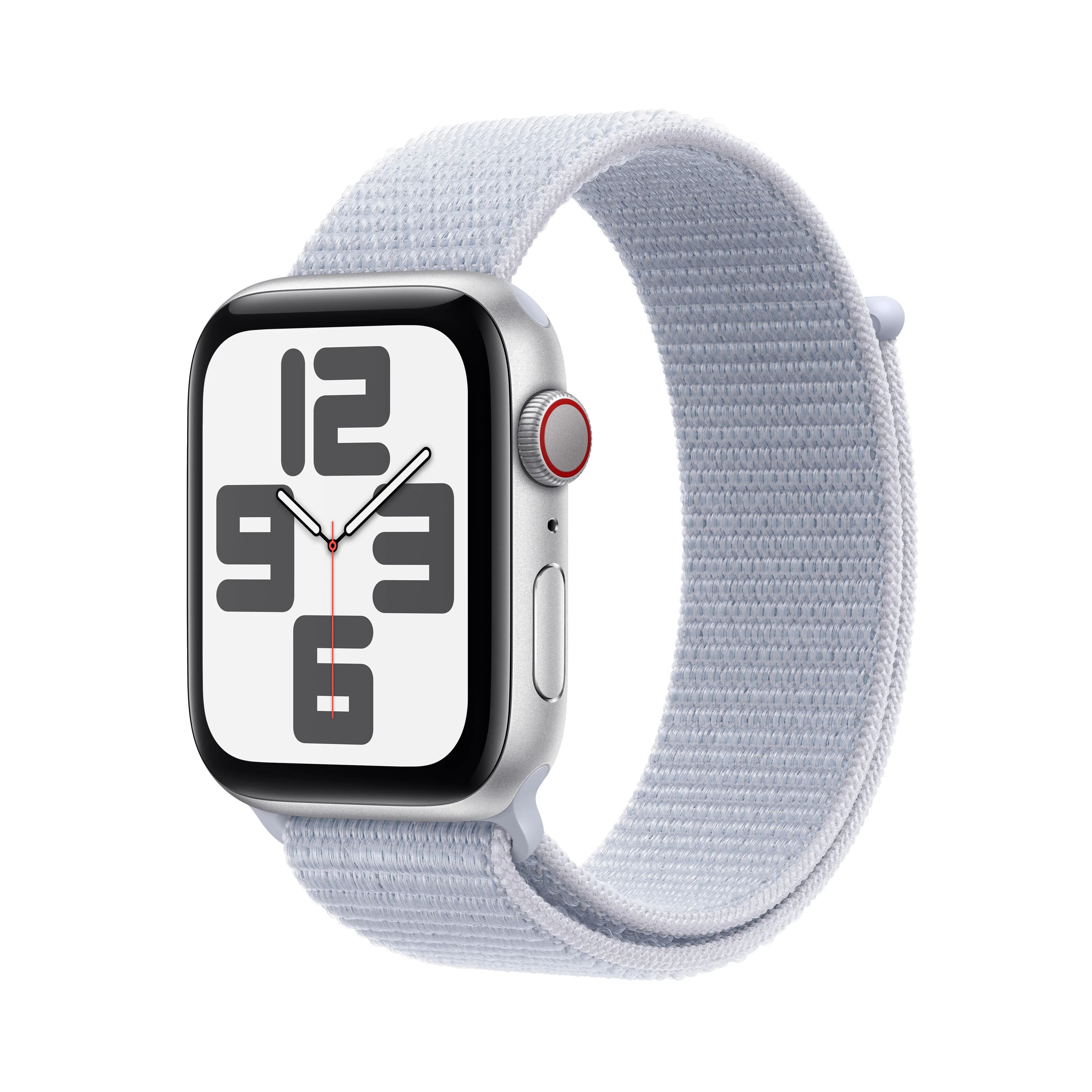Apple Watch SE GPS + Cellular, 44mm Silver Aluminium Case, Blue