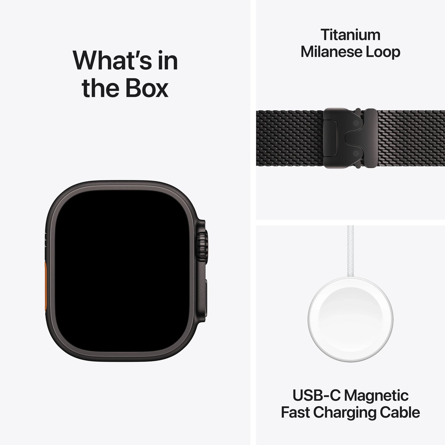Apple Watch Ultra 2 GPS + Cellular 49mm Black Titanium Case with Black Titanium Milanese Loop - L - iSTYLE RO