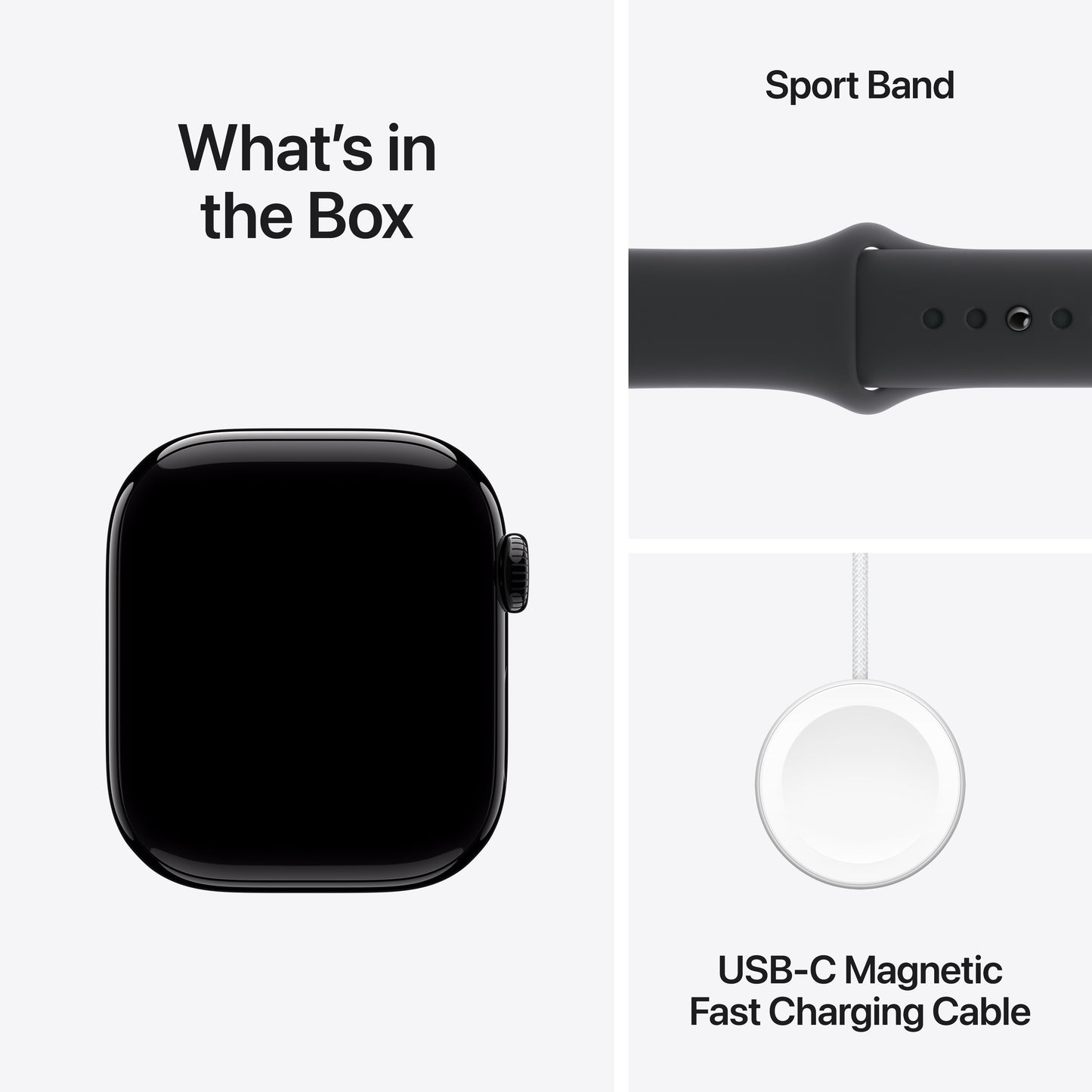 Apple Watch Series 10 GPS, 42mm Jet Black Aluminium Case, Black Sport Band - S/M - iSTYLE RO