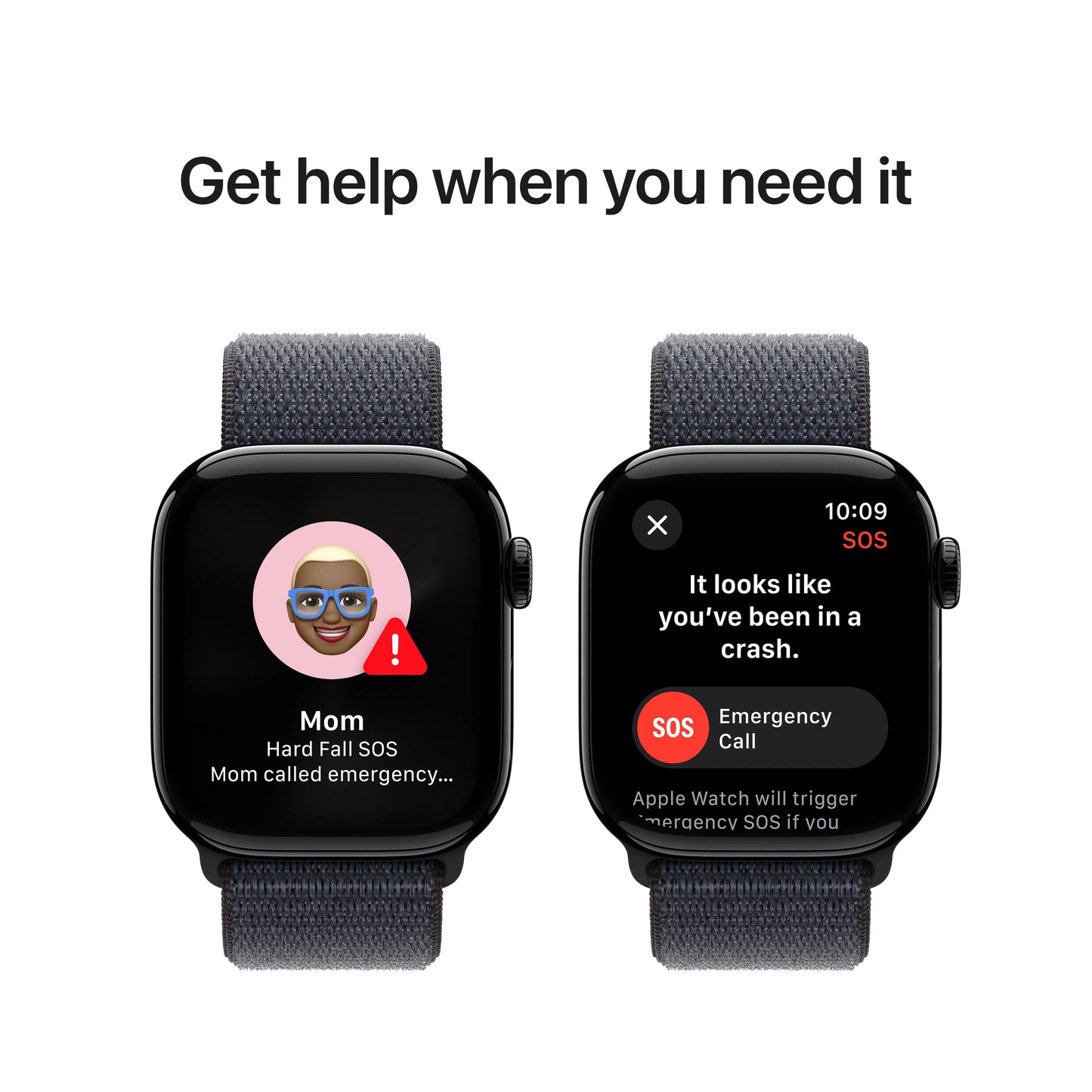Apple Watch Series 10 GPS + Cellular, 42mm Jet Black Aluminium Case, Ink Sport Loop - iSTYLE RO