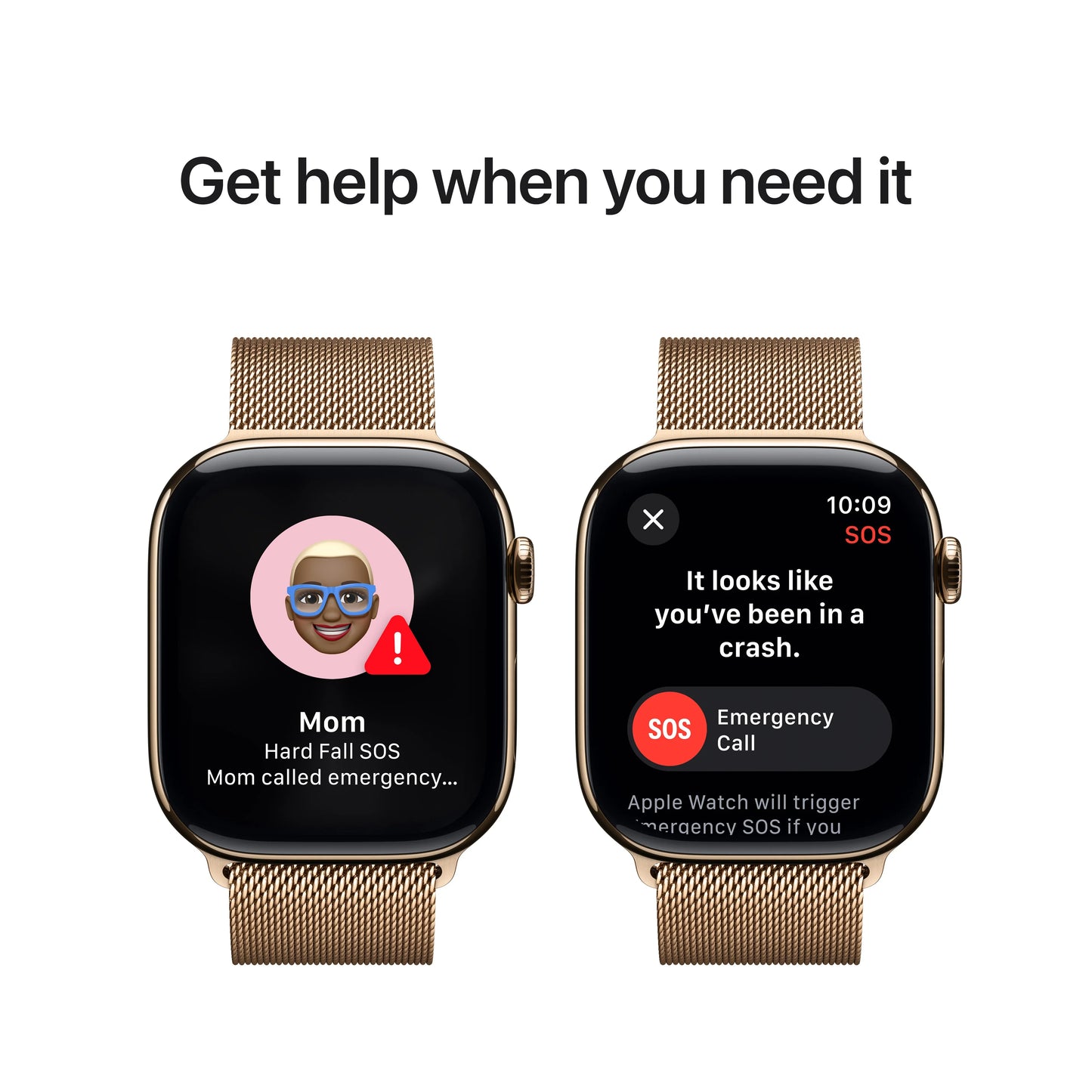 Apple Watch Series 10 GPS + Cellular, 46mm Gold Titanium Case, Gold Milanese Loop - M/L - iSTYLE RO