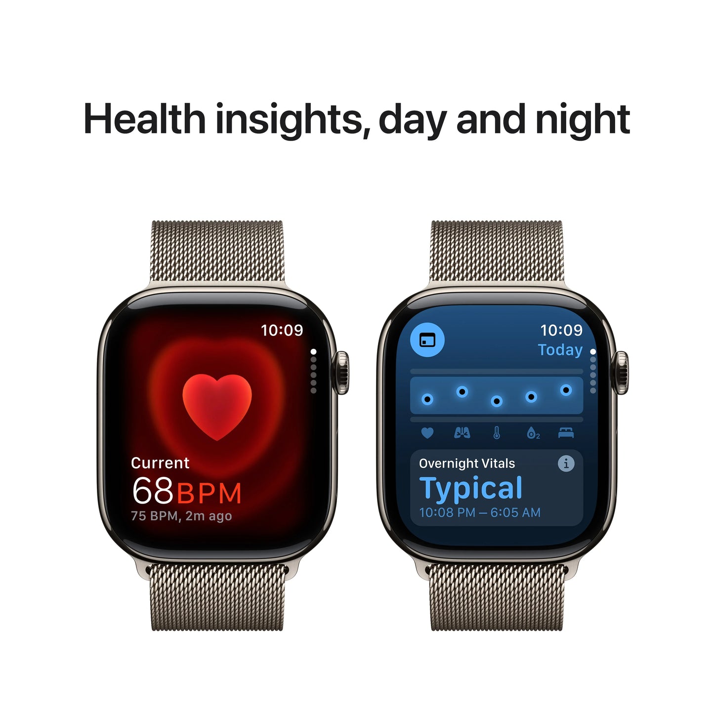 Apple Watch Series 10 GPS + Cellular, 46mm Natural Titanium Case, Natural Milanese Loop - M/L - iSTYLE RO