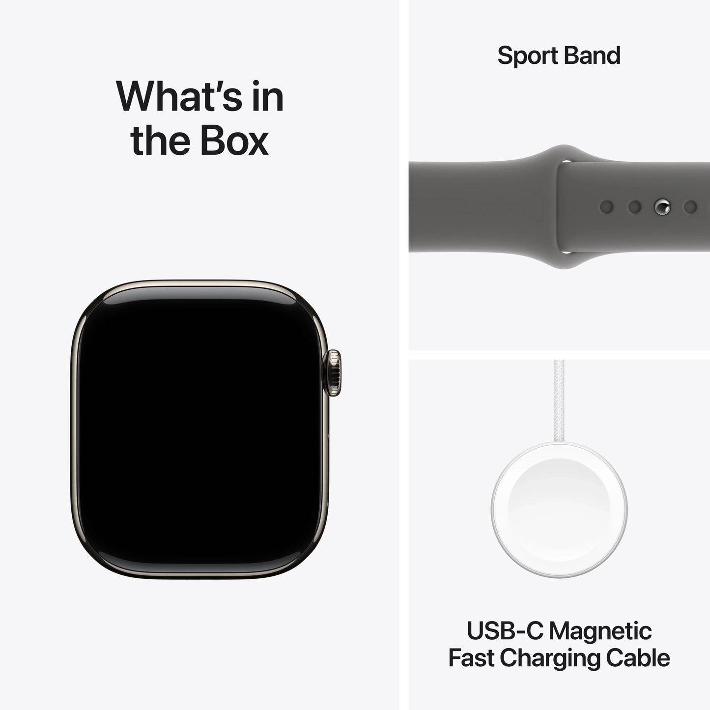 Apple Watch Series 10 GPS + Cellular, 46mm Natural Titanium Case, Stone Grey Sport Band - M/L - iSTYLE RO