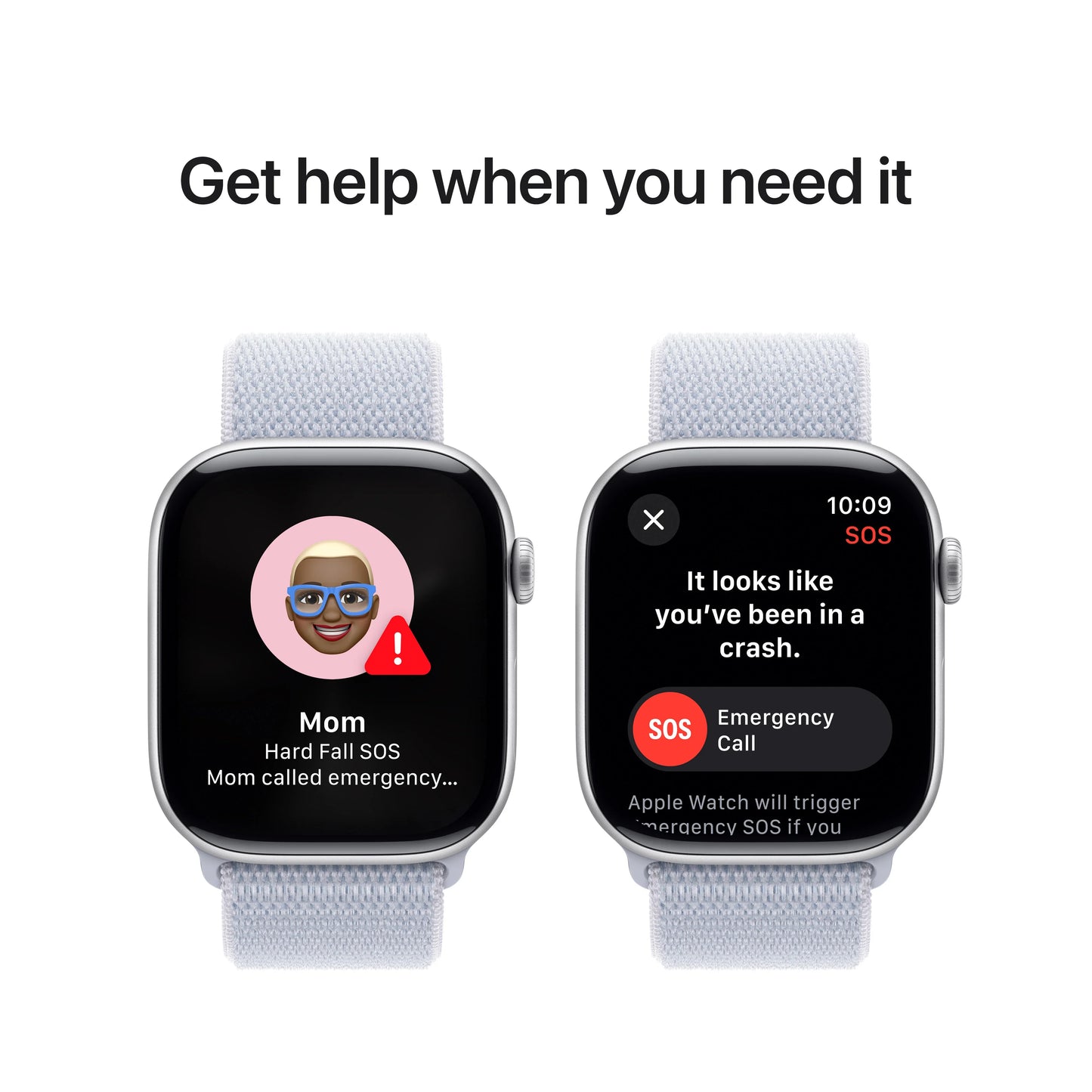 Apple Watch Series 10 GPS + Cellular, 46mm Silver Aluminium Case, Blue Cloud Sport Loop - iSTYLE RO