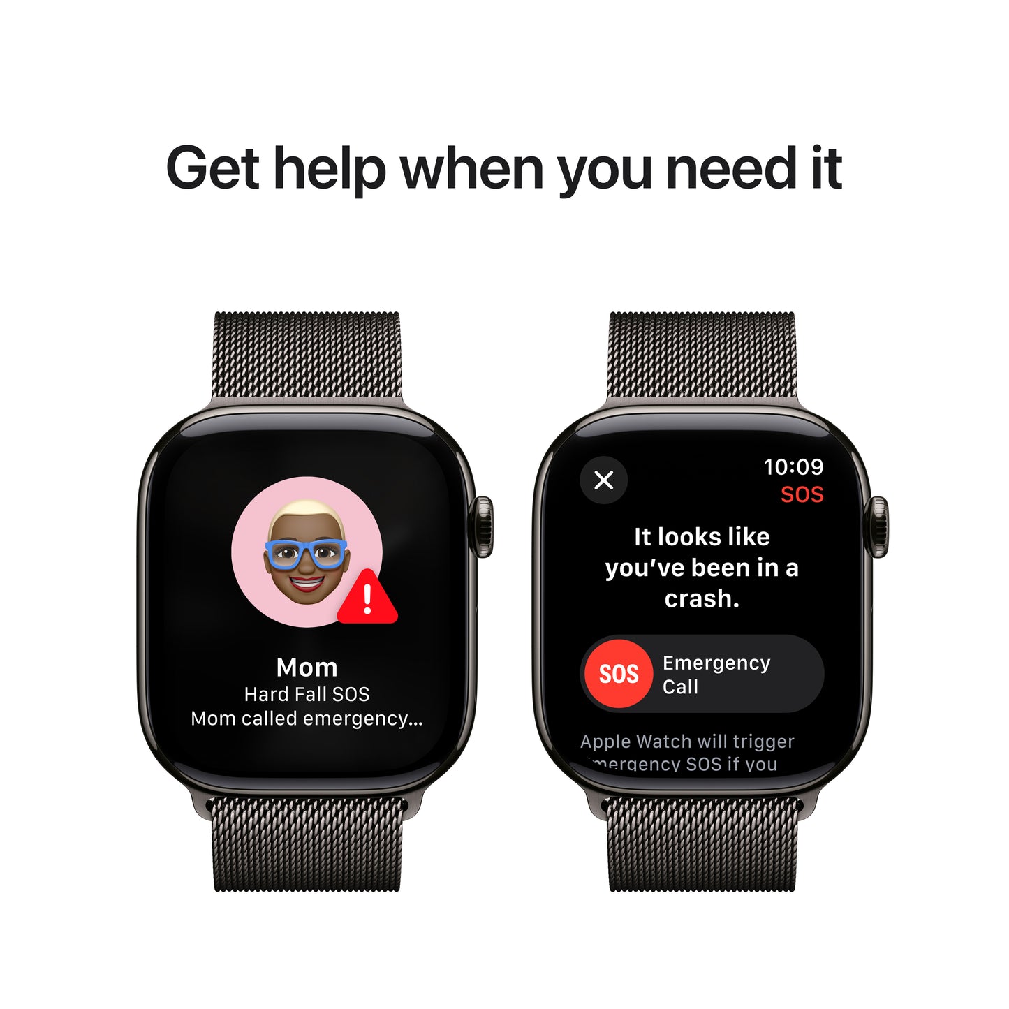 Apple Watch Series 10 GPS + Cellular, 46mm Slate Titanium Case, Slate Milanese Loop - S/M - iSTYLE RO