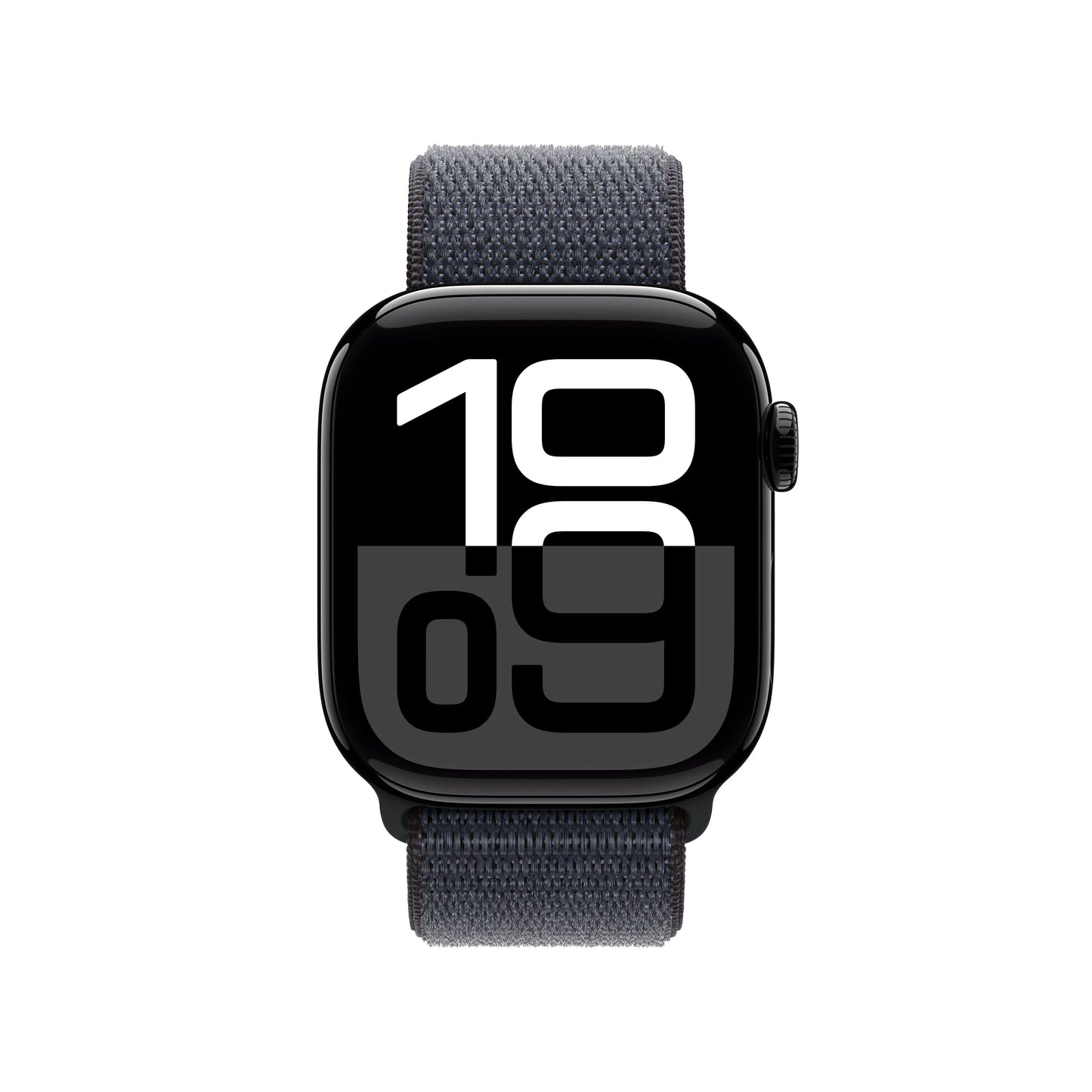 Apple Watch Series 10 GPS + Cellular, 42mm Jet Black Aluminium Case, Ink Sport Loop - iSTYLE RO